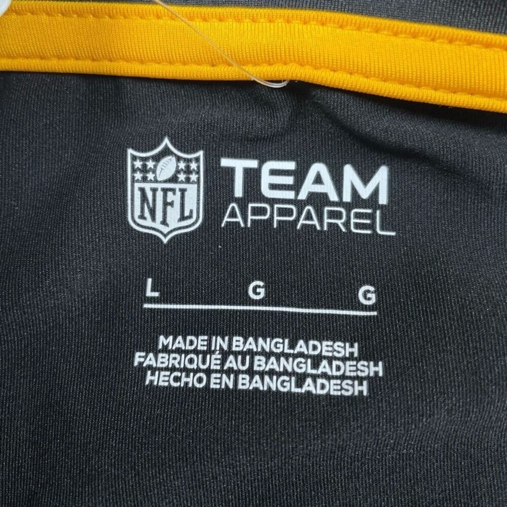 NFL Steelers Team Apparel Mens Polo Shirt Black Large Polyester d0717 - Picture 2 of 8